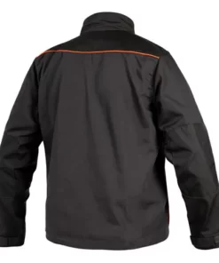 chaqueta-actium-gris-con-ribete-gris-claro-de-tela-canvas-a-precio-muy-economico-en-santiago